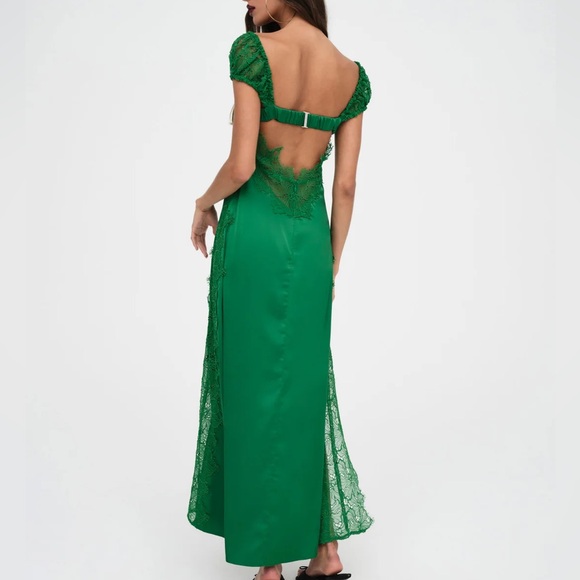 For Love And Lemons Green Lace Maxi Dress - Picture 3 of 12